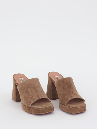 Mules Magnolia in camoscio