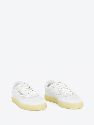 Sneakers pelle bianca/crema