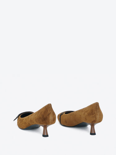Bibi Lou dècollete in suede cuoio