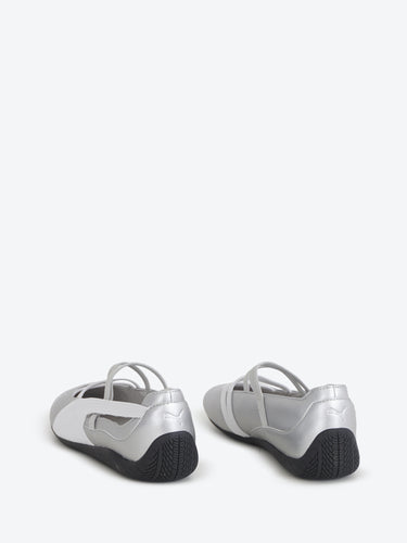 Puma ballerina Speedcat Metallic argento