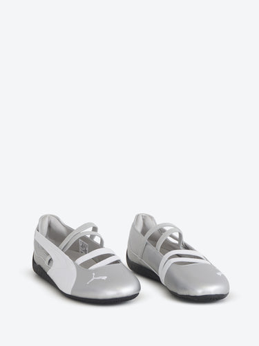 Puma ballerina Speedcat Metallic argento