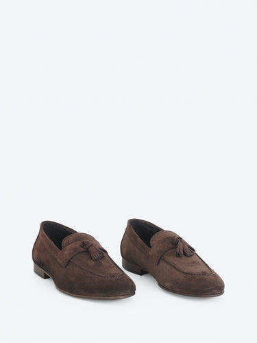 Pawelk's mocassino con nappine in camoscio