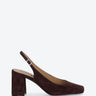 Bibi Lou dècollete in suede marrone