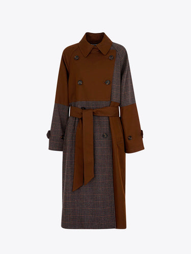 Essentiel Trench a blocchi marrore