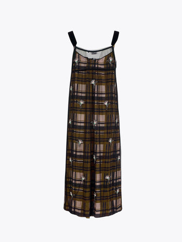 Essentiel  abito sottoveste in rete marrone
