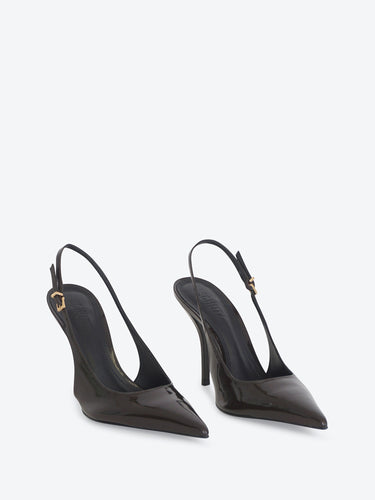 Schutz dècollettè Liora in vernice marrone