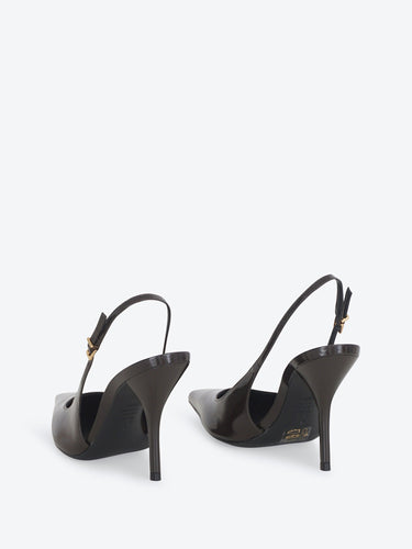 Schutz dècollettè Liora in vernice marrone