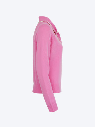 Essentiel maglione colletto a fiocco con perle