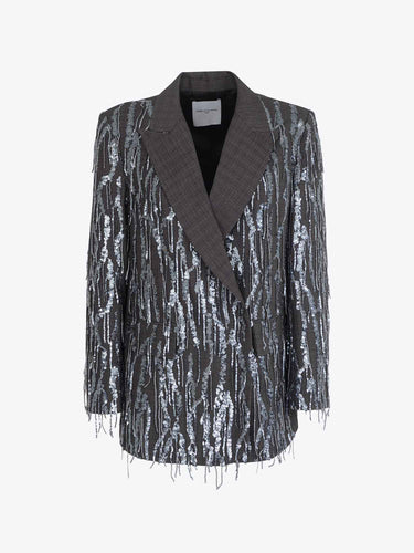 Isabelle Blanche giacca con ricami paillettes
