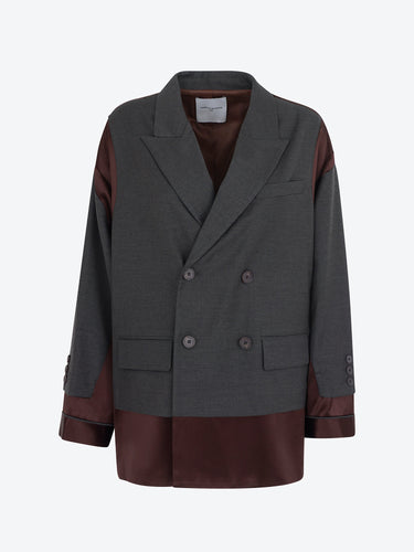 Isabelle Blanche blazer inserti in raso