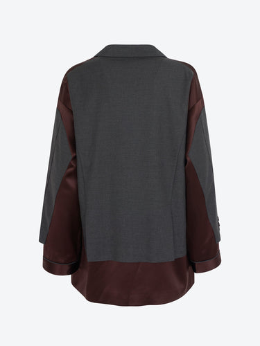 Isabelle Blanche blazer inserti in raso